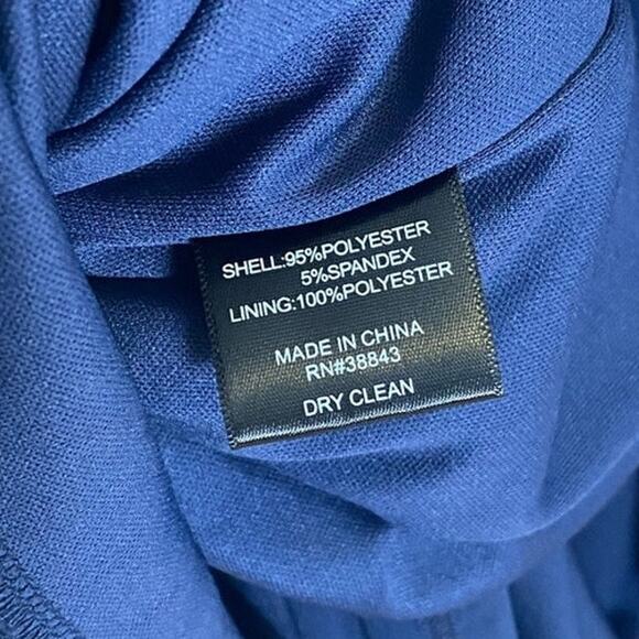 Sam Edelman Asymmetric Sleeveless Cocktail Dress Navy 2 NWOT - Picture 6 of 6